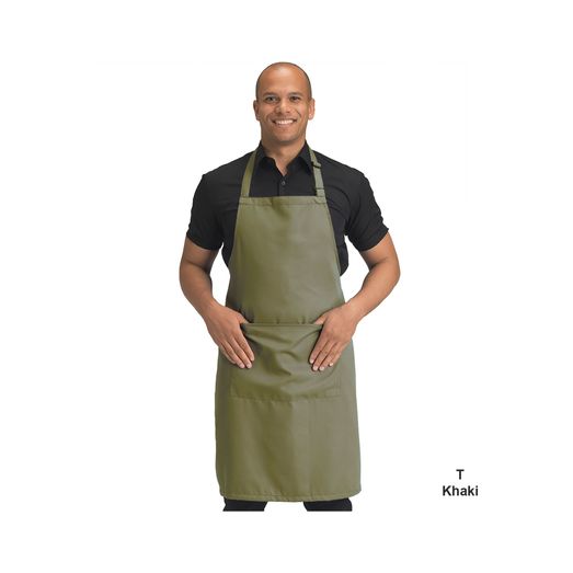 Dennys Recycled Bib Apron With Pocket _x000D_ Khaki