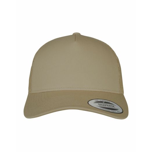 Flexfit 5 Panel Retro Trucker Cap Khaki