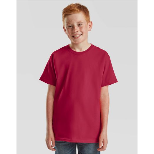 Fruit Of The Loom Kids Iconic 195 Tee Cranberry