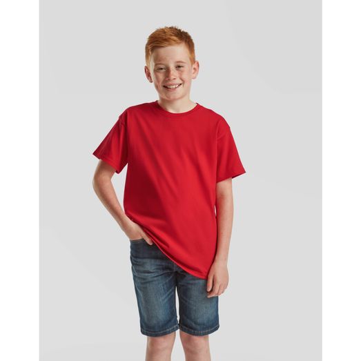 Fruit Of The Loom Kids Iconic 195 Tee Red