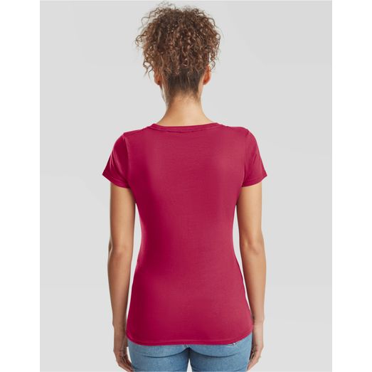Fruit Of The Loom Ladies' Iconic 195 Ring Spun Premium T Cranberry