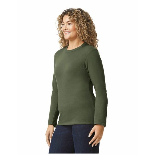 Gildan Softstyle® Adult Long Sleeve T-Shirt Military Green