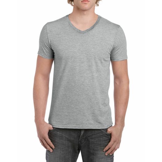 Gildan Softstyle® Adult V-Neck T-Shirt Sport Grey (RS)