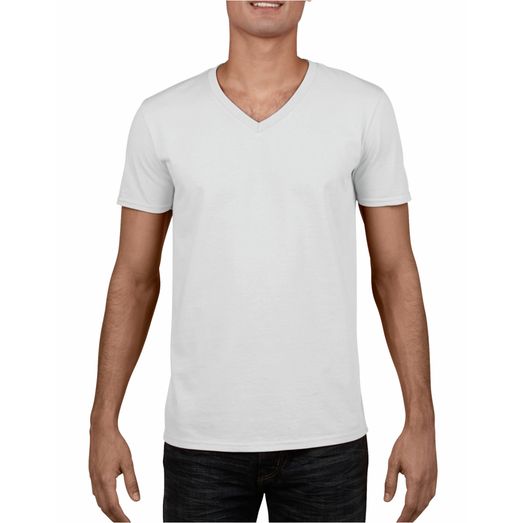 Gildan Softstyle® Adult V-Neck T-Shirt White