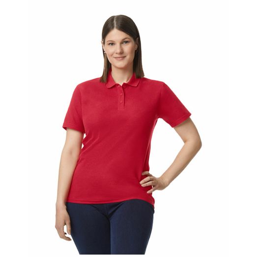 Gildan Softstyle® Ladies' Double Pique Polo Cherry Red