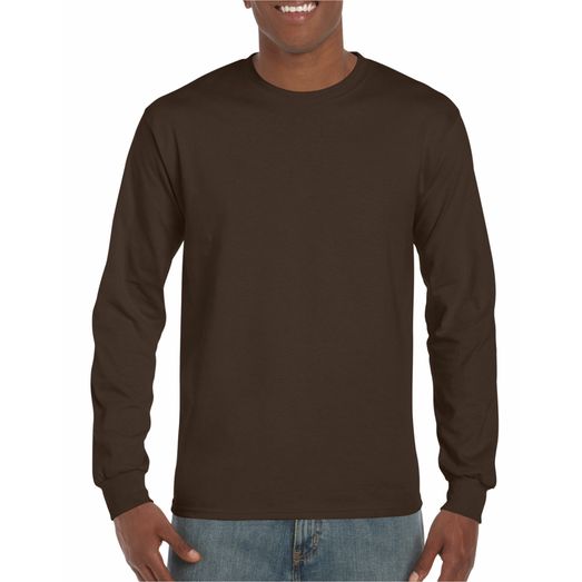 Gildan Ultra Cotton™ Adult Long Sleeve T-Shirt Dark Chocolate