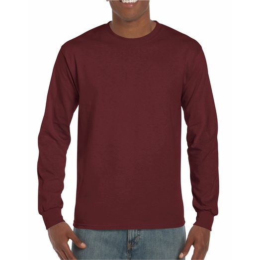 Gildan Ultra Cotton™ Adult Long Sleeve T-Shirt Maroon