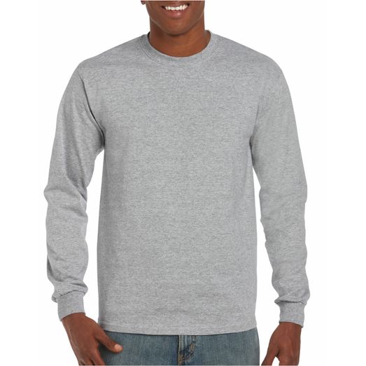 Gildan Ultra Cotton™ Adult Long Sleeve T-Shirt Sport Grey
