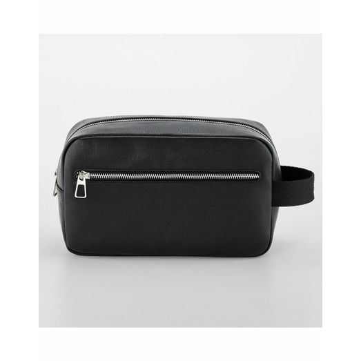 Quadra Tailored Luxe PU Wash Bag Black