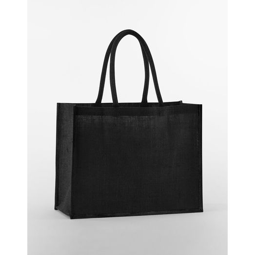 Westford Mill Natural Starched Jute Classic Shopper Black/Black