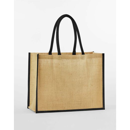 Westford Mill Natural Starched Jute Classic Shopper Natural/Black