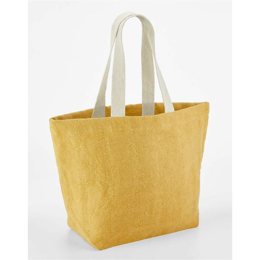 Westford Mill Soft Washed Jute Beach Bag Saffron