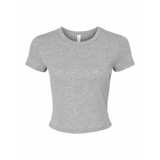 Bella Women's Micro Rib Baby Tee Athletic Heather