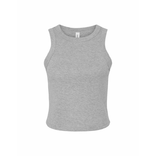 Bella Women's Micro Rib Racer Tank Athletic Heather