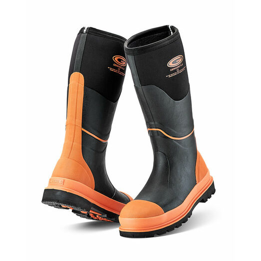 Grubs CERAMIC 5.0 S5™ Safety Wellington Boots - Black/Orange