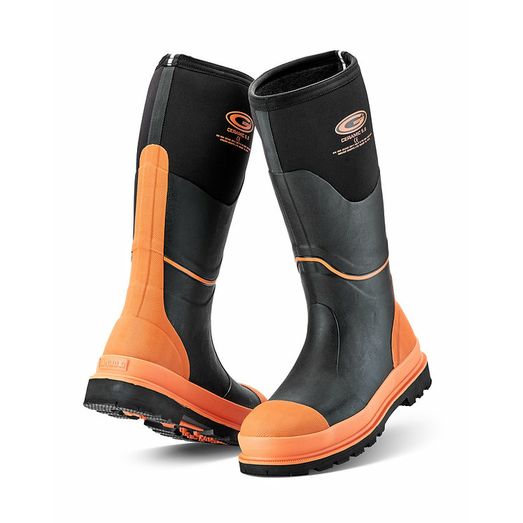 Grubs CERAMIC 5.0 S5™ Safety Wellington Boots - Black/Orange
