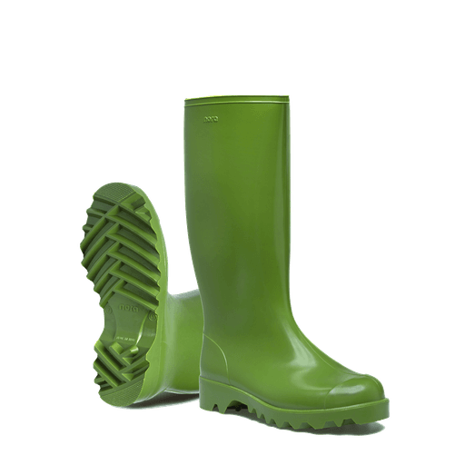 Nora Dolomite PVC Unlined Wellington Boots - Green