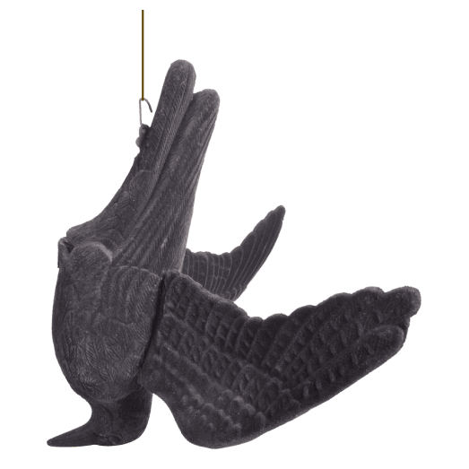 Portek Realistic Hanging Crow Visual Bird Scarer