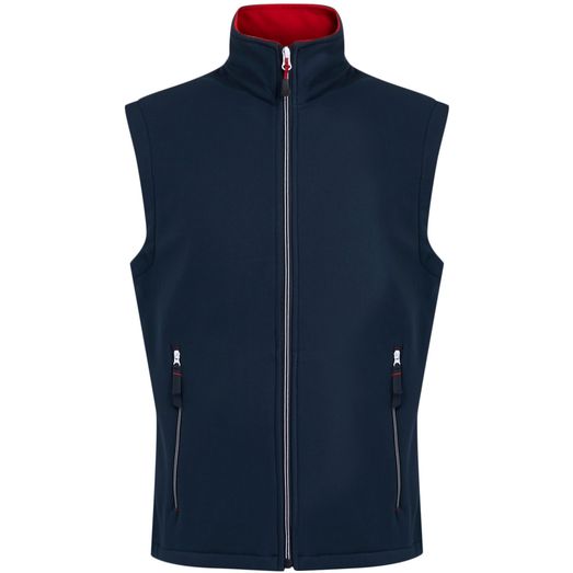 Regatta Professional Ascender 2 Layer Softshell Bodywarmer - Navy/Classic Red