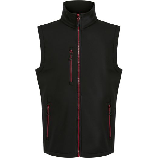 Regatta Professional Navigate 2 Layer Softshell Bodywarmer - Black/Classic Red