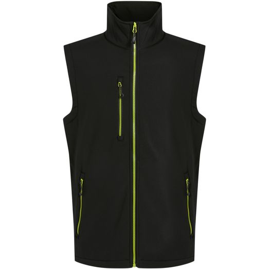 Regatta Professional Navigate 2 Layer Softshell Bodywarmer - Black/Lime