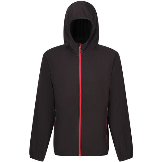 Regatta Professional Navigate Full Zip Hooded Fleece - Black/Classic Red