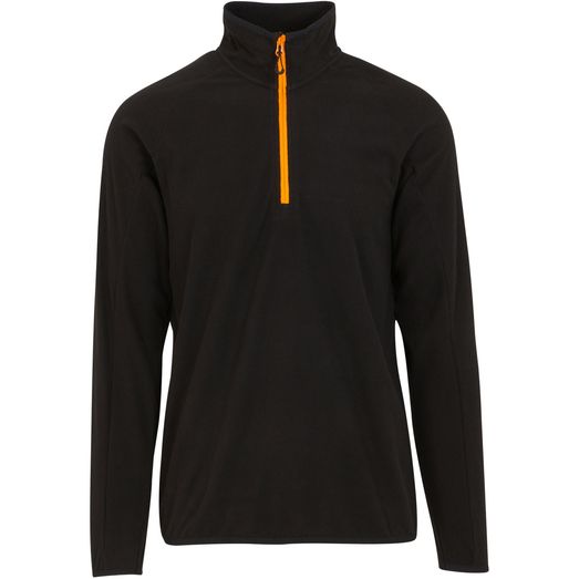 Regatta Professional Navigate Half Zip Fleece - Black/Orange Pop