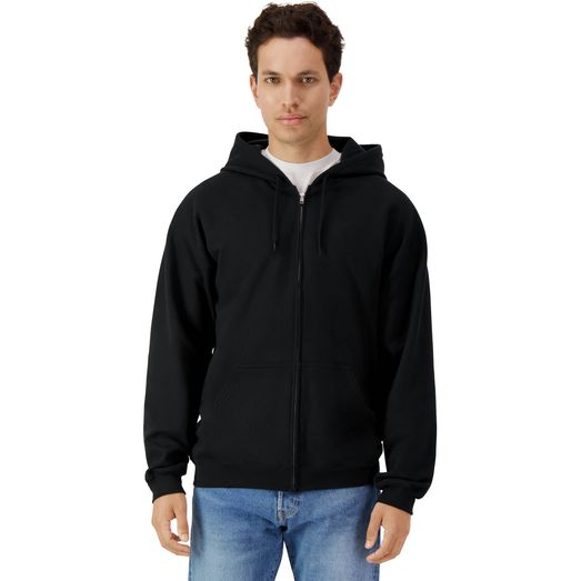 Gildan Softstyle Midweight Zip Hood Adult - Black