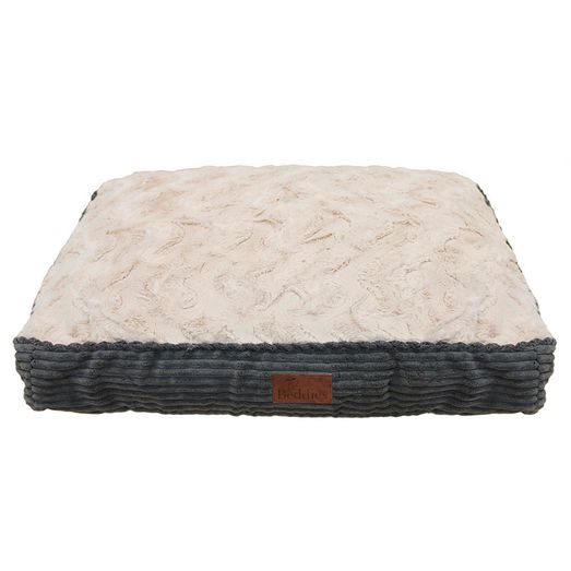 Beddies Plush Cord Mattress Dog Bed Grey