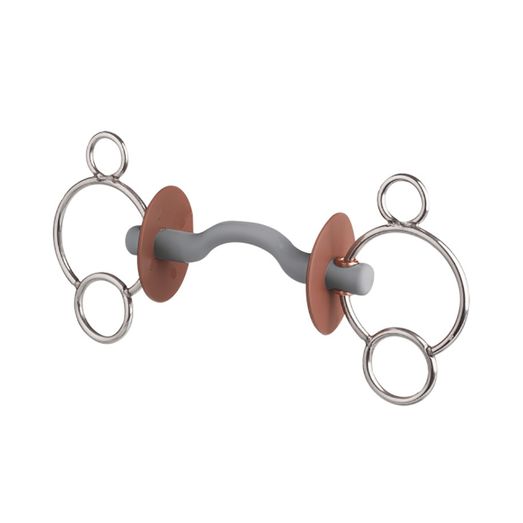 Beris 3 Ring Soft Tongue Port Snaffle Bit