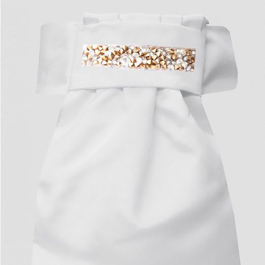 Equetech Deluxe Ready-Tied Stock Rose Gold Crystal