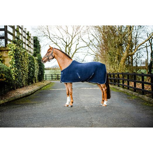 Equi-sential Fleece Horse Cooler Rug Navy/Silver