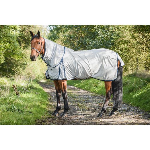 Equi-sential Horse Fly Rug Silver/Navy