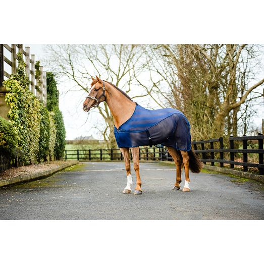 Equi-sential Net Horse Cooler Rug Navy