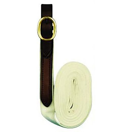 EquiSential Cotton Buckle End Lead White