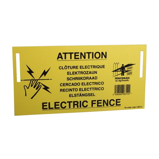 Fenceman Elecric Fence Warning Sign