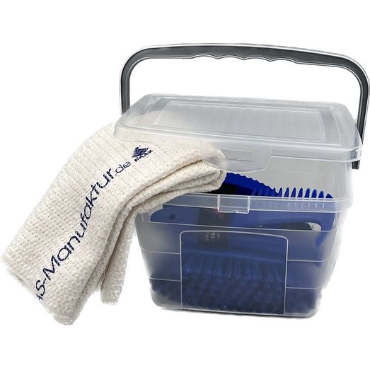 Haas Kinder Box Kids Horse Grooming Kit Clear/Blue