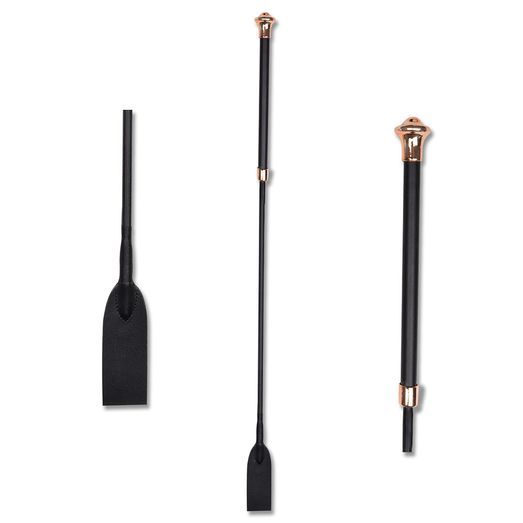 Waldhausen Jumping Whip Noblesse in Black/Rose Gold