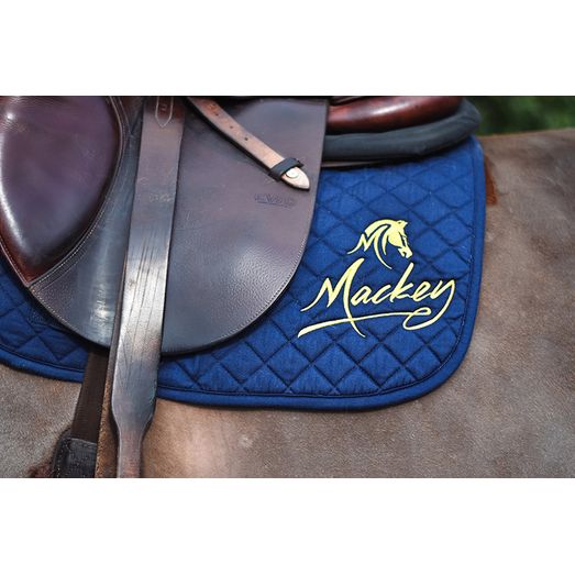 Mackey Embroidered Saddle Cloth Navy