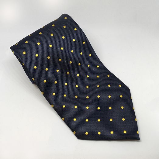 Equetech Polka Dot Show Tie Navy/Gold