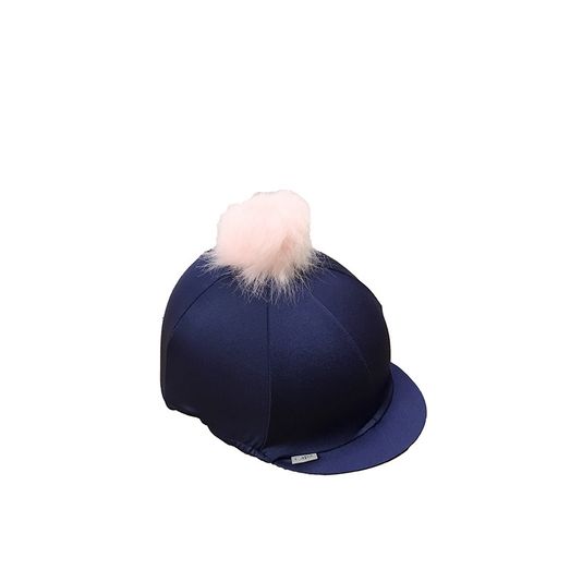 Capz Pom Pom Lycra Hat Cover Navy/Pink