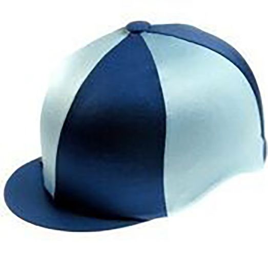 Capz Quartered Lycra Hat Cover Navy/Light Blue