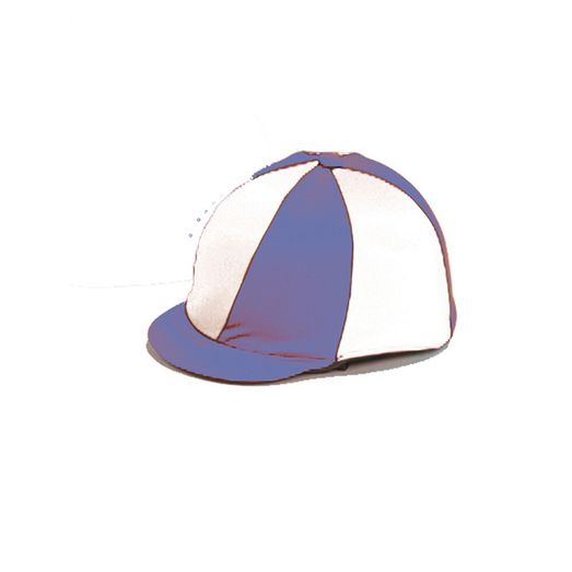 Capz Quartered Lycra Hat Cover Royal/White