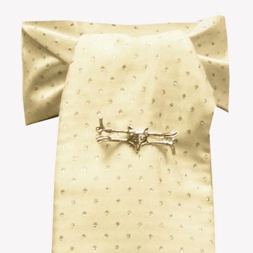 Equetech Riding Stock - Pin Spot Cream/Metallic Gold