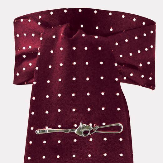Equetech Riding Stock - Pin Spot Maroon/White