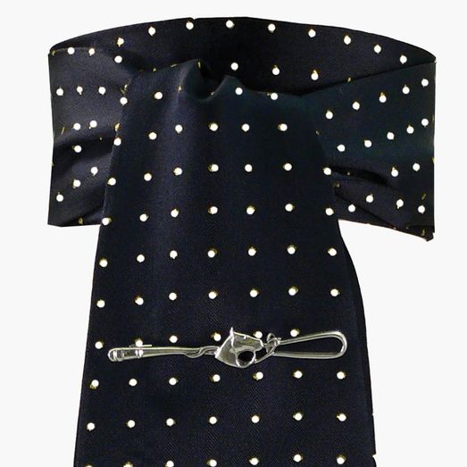 Equetech Riding Stock - Pin Spot Navy/White