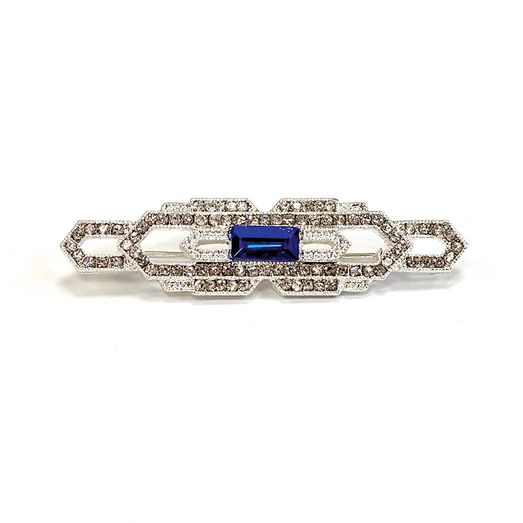 Equetech Tiffany Stock Pin Silver/Sapphire
