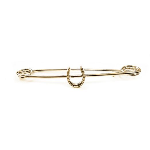 Equetech Traditional Horseshoe Stock Pin Gold