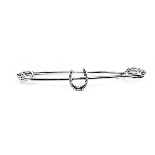 Equetech Traditional Horseshoe Stock Pin Silver