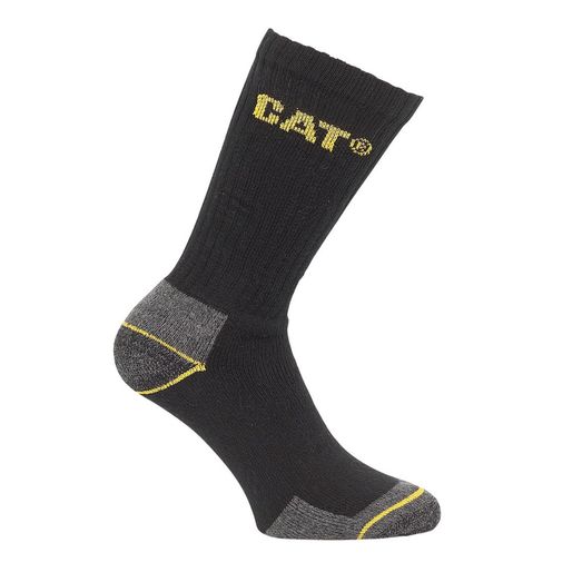 Caterpillar Crew Work Sock 3 Pair Pack Black